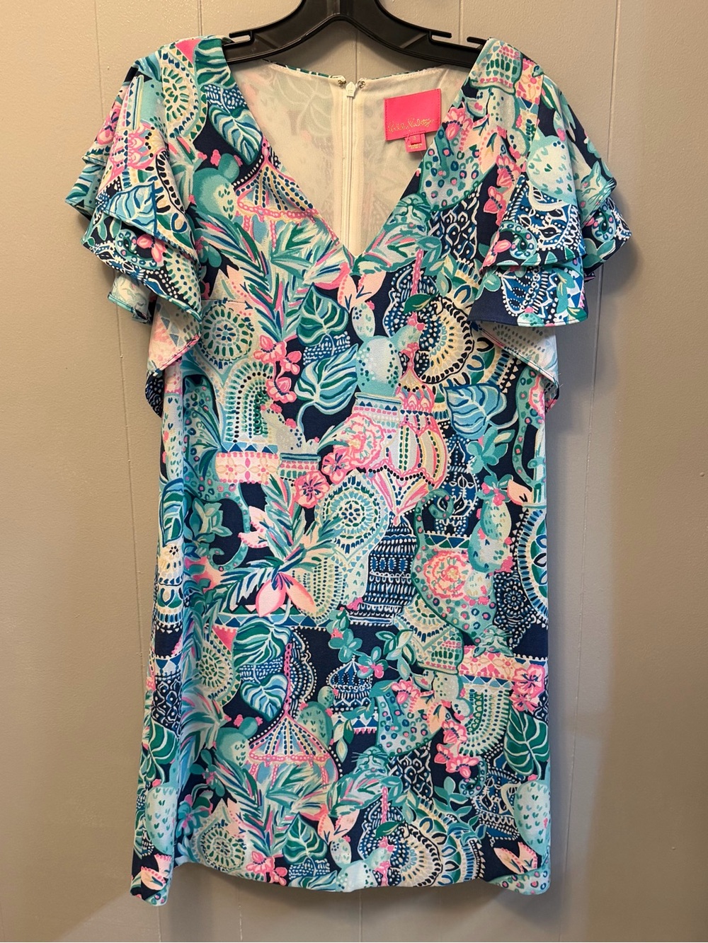 Lilly Pulitzer Mini Dress in Navy, Turquoise & Pink Floral
